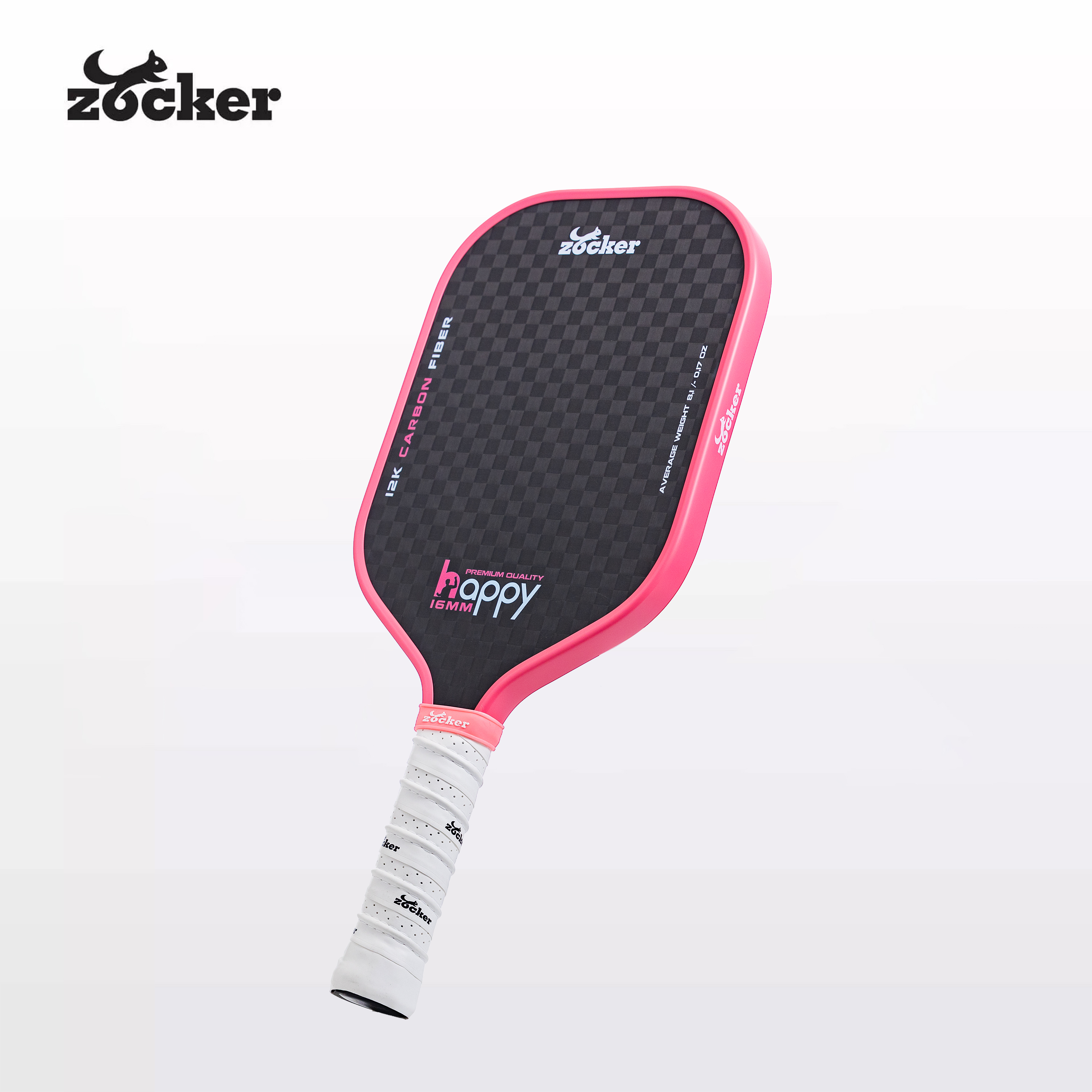 Vợt Pickleball cao cấp Zocker Happy HP3 Premium Quality Pink